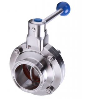 SANITARY BUTTERFLY VALVE CLAMP DIN