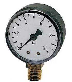 Manômetro de vácuo Ø50 Rosca lateral 1/8" para seco