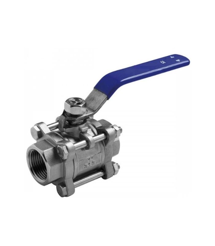 BALL VALVE 3 PIECES STAINLESS STEEL
