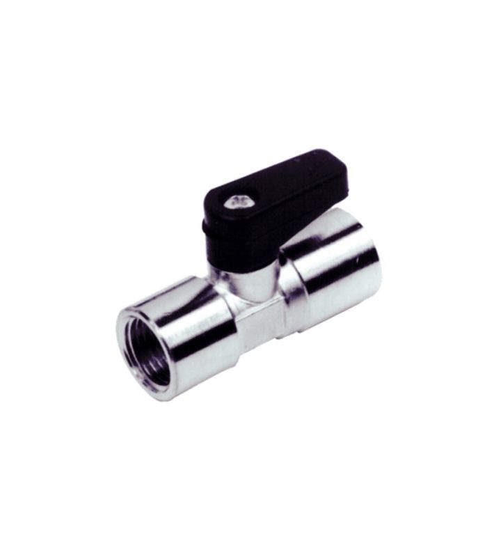 MINI BRASS FEMALE-FEMALE BALL VALVE