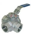 3-WAY STAINLESS STEEL BALL VALVE T-SEAT ISO-5211