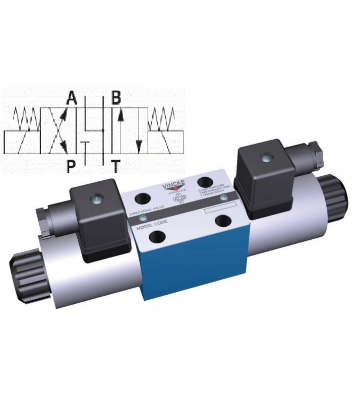 ELECTROVALVULA NG-6 4/3 CENTRO A-B-T