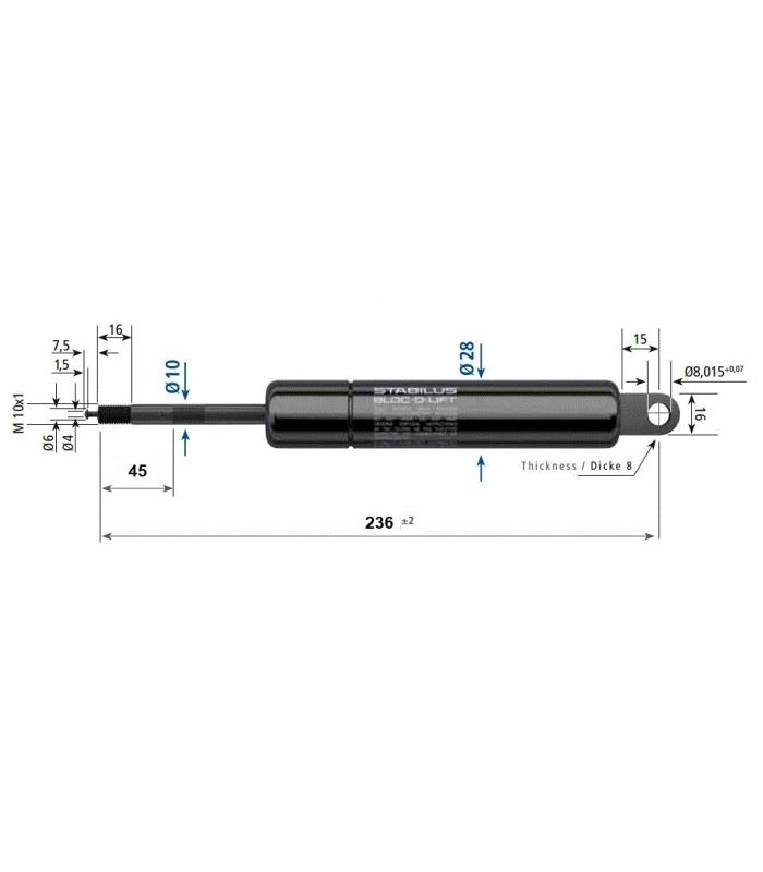 STABILUS-BLOCK ODER LIFTFEDER 193607 800N