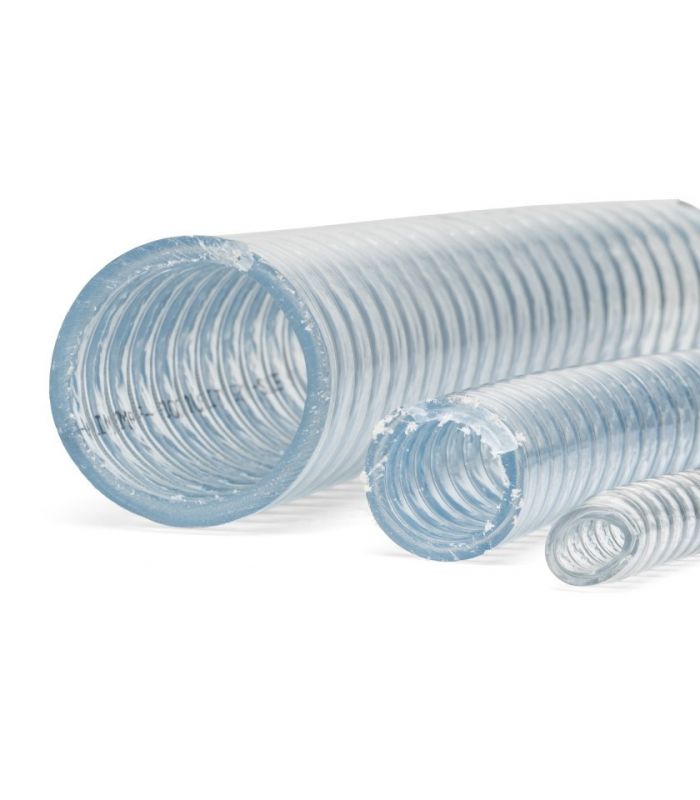 Mangueira de PVC com espiral de aço