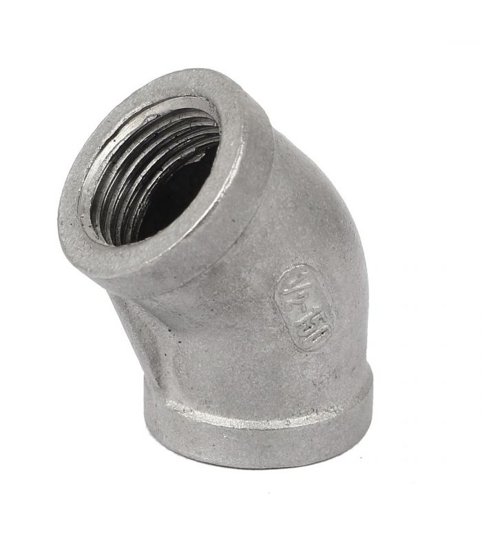 FIG 120 COUDE FEMELLE 45º ACIER INOXYDABLE 316