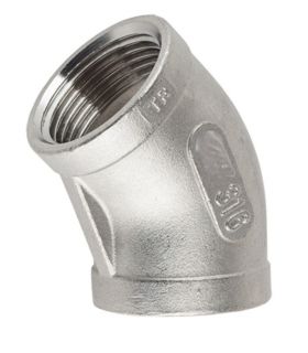 Abb. 120 Ellbogen, weiblich, 45°, Edelstahl 316