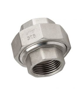 FIG. 340 COLLEGAMENTO FEMMINA A 3 PEZZI INOX 316