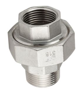FIG. 341 Raccordo conico maschio-femmina a 3 pezzi in acciaio inox 316