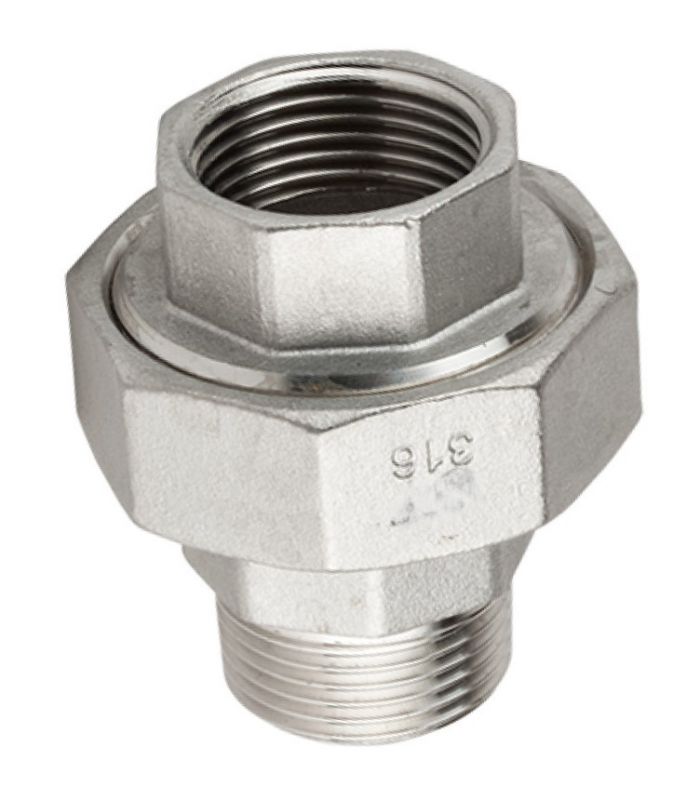 Abb. 341 Dreiteiliges konisches Verbindungsstück (männlich/weiblich) Edelstahl 316