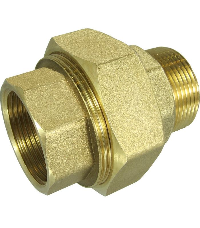 CONECTOR DE LATÃO MACHO-FÊMEA DE 3 PEÇAS