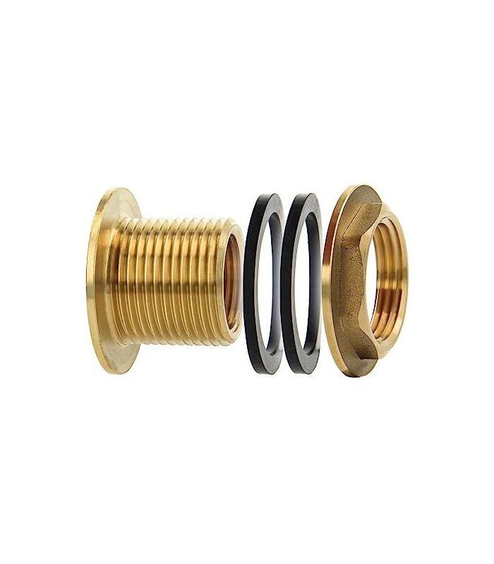 BRASS WALL GUTTER WITH GASKET AND NUT | Buy online at the best price.