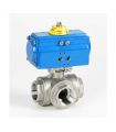 DOPPELTWIRKENDER STELLANTRIEB MIT 3-WEGE-VENTIL T INOX