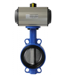 WAFER BUTTERFLY VALVE DOUBLE ACTING STAINLESS STEEL DISC