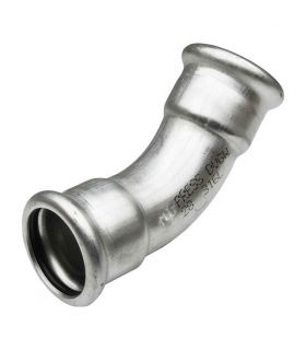 45º CURVE H-H PRESS INOX