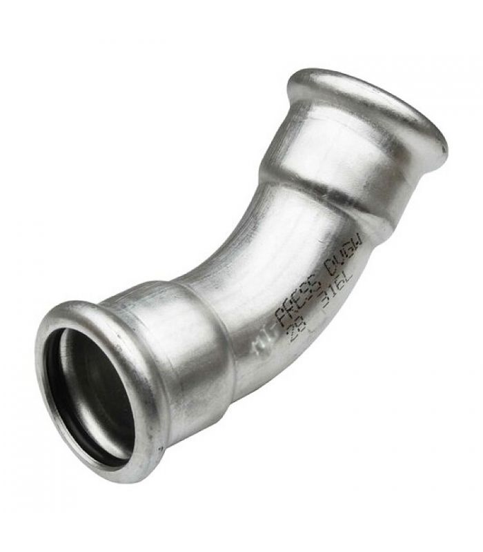 45º CURVE H-H PRESS INOX