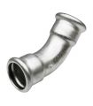 45º CURVA H-H PRESS INOX