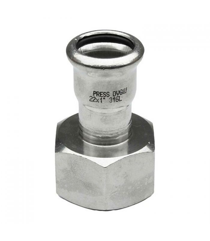 UNIÓN TUBO ROSCA HEMBRA PRESS INOX