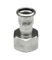 UNIÓN TUBO ROSCA HEMBRA PRESS INOX