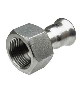 UNIÓN TUBO ROSCA HEMBRA PRESS INOX