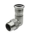 CODO TUBO 90º MACHO PRESS INOX