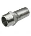 ADATTATORE MASCHIO A PRESSA IN ACCIAIO INOX