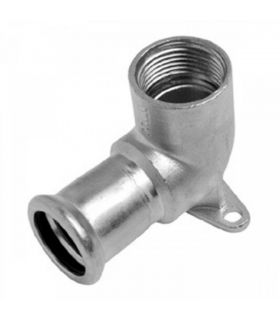 CODO TUBO 90º HEMBRA CON FIJACION PRESS INOX