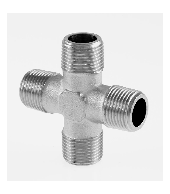 CROIX MÂLE EN LAITON NICKELÉ