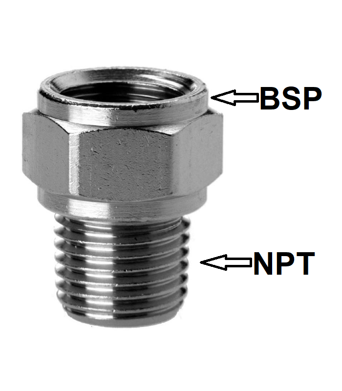 NPT MALE TO BSP FEMALE ADAPTER