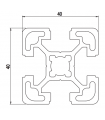 PERFIL DE ALUMINIO 40x40 ESTRUCTURAL LIGERO