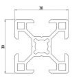 LIGHTWEIGHT STRUCTURAL ALUMINUM PROFILE 30x30
