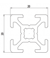 PERFIL DE ALUMINIO 20X20 ESTRUCTURAL LIGERO