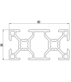 PROFIL STRUCTURAL LÉGER EN ALUMINIUM 30 x 60 | Découpé sur mesure