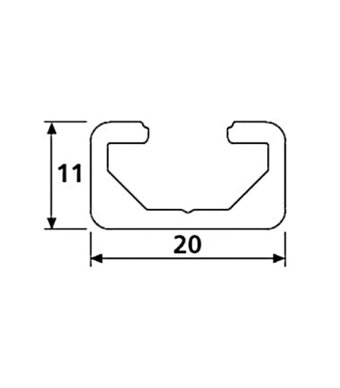 11x20 LEICHTGEWICHTIGES STRUKTURELLES ALUMINIUMPROFIL