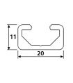 PERFIL DE ALUMINIO 11x20 ESTRUCRURAL LIGERO