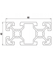 PERFIL DE ALUMINIO 40x80 ESTRUCTURAL LIGERO