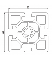 PERFIL DE ALUMINIO 60x60 ESTRUCTURAL LIGERO