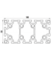 PERFIL DE ALUMINIO 90x180 ESTRUCTURAL LIGERO