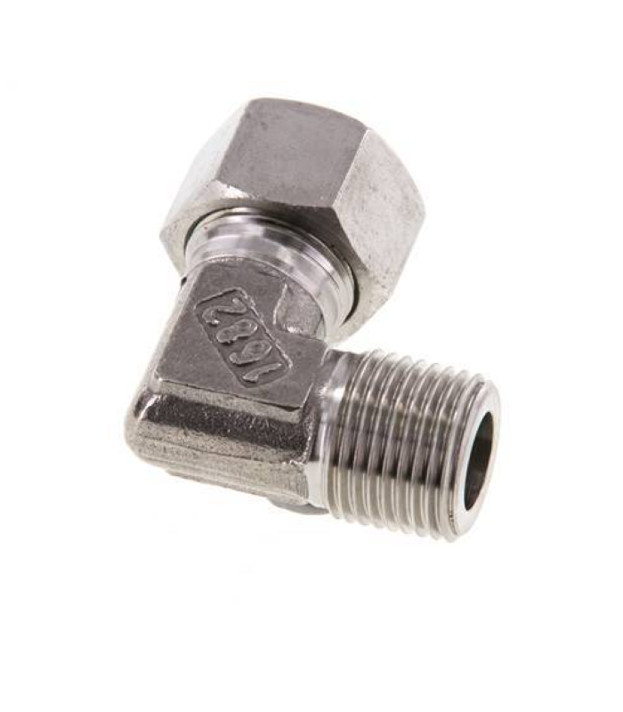 UNIÓN CODO TUBO ROSCA L INOX DIN-2353