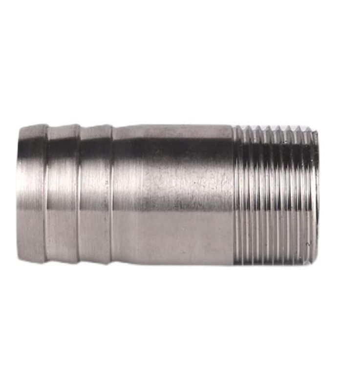 FIG 601 ESPIGA MANGUERA LISA ROSCA INOX 316