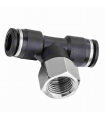 RACCORD EN T INSTANTANÉ POUR TUBE FEMELLE AVEC RACCORDEMENT PIVOTANT CENTRAL