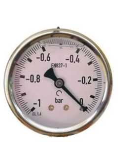 VACUOMÈTRE Ø63 FILETAGE CENTRAL 1/4" AVEC GLYCERINE | acheter en ligne.
