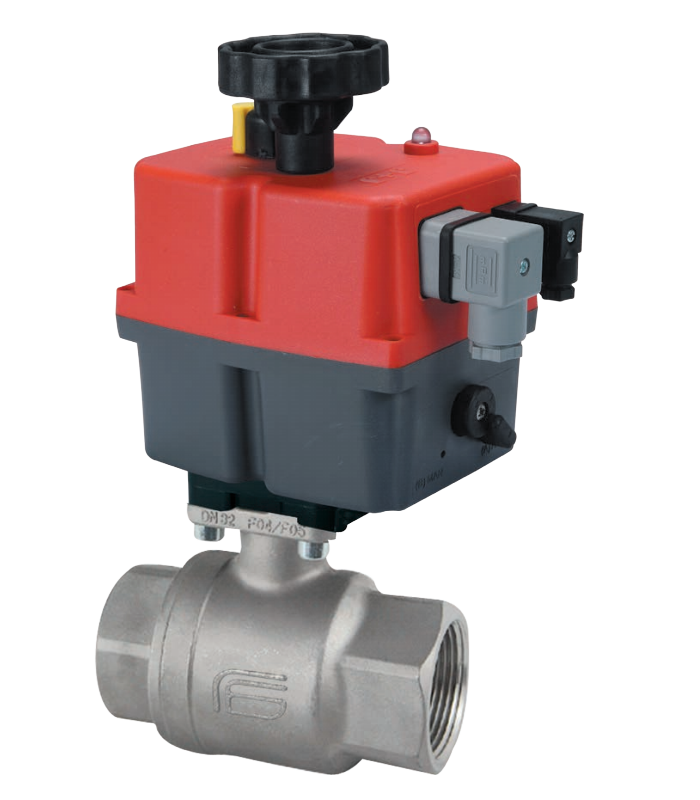 Válvula de esfera de aço inoxidável de 2 peças com atuador elétrico multivoltagem | Compre online