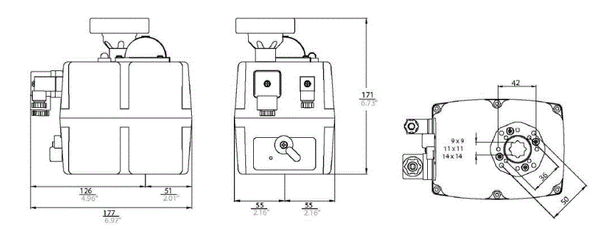 ACTUADOR ELECTRICO MONOFASICO 12-24V ACDC