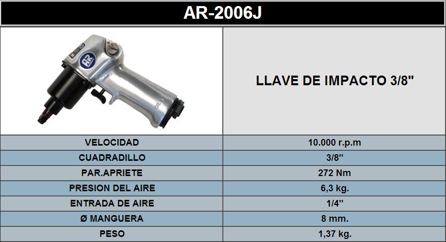 LLAVE DE IMPACTO 38 2006J LLAVE DE IMPACTO 38 2006J