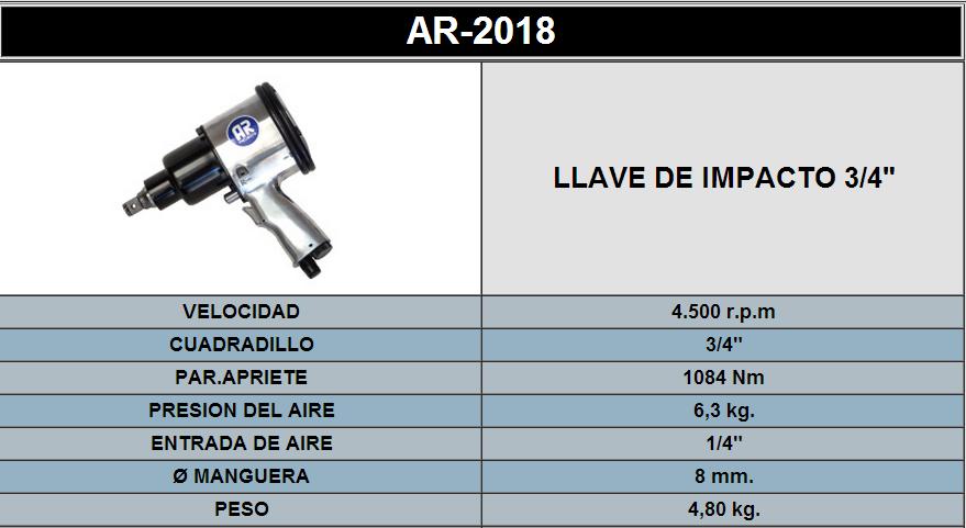 LLAVE DE IMPACTO 34 2018