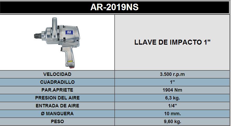 LLAVE DE IMPACTO 1 2019NS LLAVE DE IMPACTO 1 2019NS