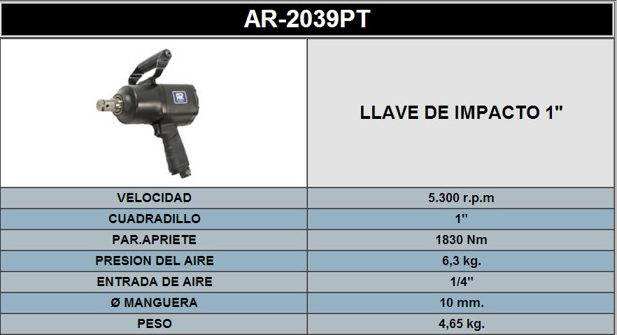 LLAVE DE IMPACTO 1 2039PT LLAVE DE IMPACTO 1 2039PT