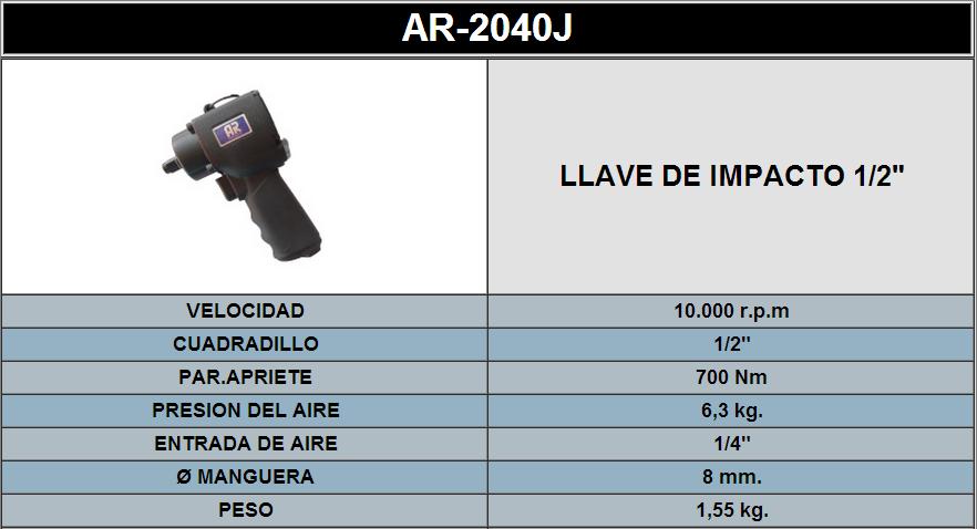 LLAVE DE IMPACTO 12 2040J LLAVE DE IMPACTO 12 2040J