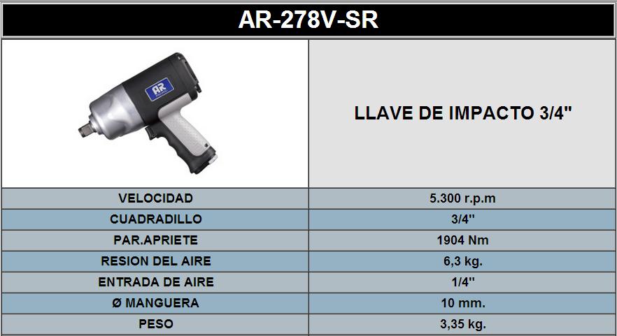 LLAVE DE IMPACTO 34 278VSR