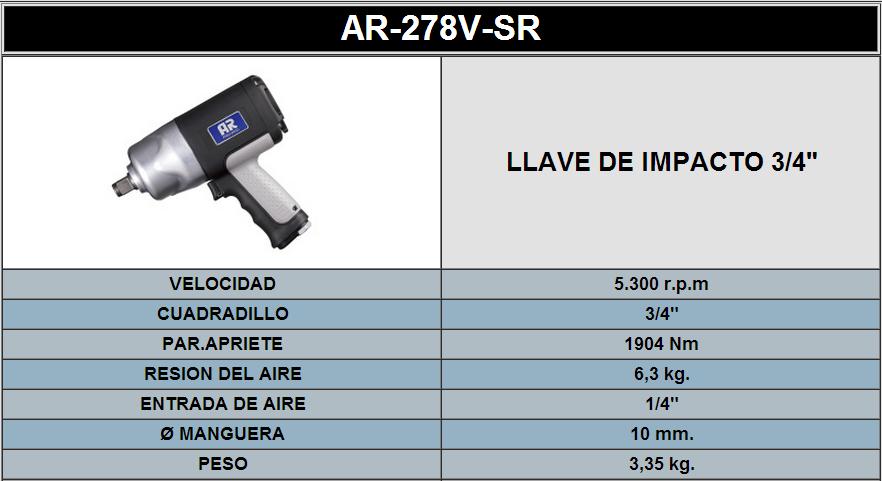 LLAVE DE IMPACTO 34 278VSR LLAVE DE IMPACTO 34 278VSR